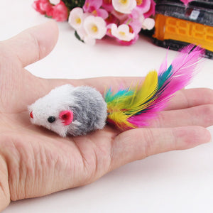 10PCS FLEECE MOUSE CAT TOYS