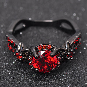 Titanium Red Ruby Ring