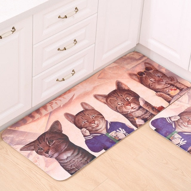 CUTE CAT ANTI SLIP DOORMATS