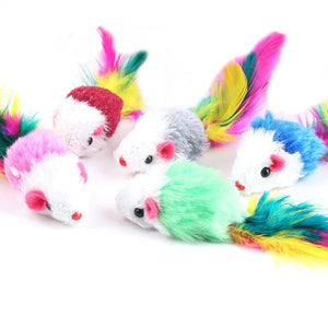 10PCS FLEECE MOUSE CAT TOYS