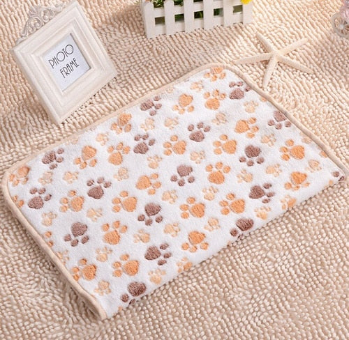 SOFT PAW PRINT CAT / DOG FLEECE BLANKETS