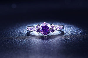 Dream Purple Amethyst Titanium Ring