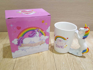 " I don't believe in humans" Unicorn Mug - 3D Ceramic Coffee Cup