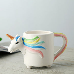 3D Ceramic Cartoon Unicorn Mug