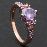 Dream Purple Amethyst Titanium Ring