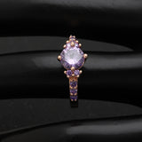 Dream Purple Amethyst Titanium Ring