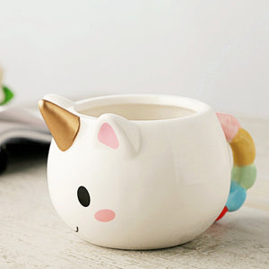 Creative 3D Hand - painted Ceramic Cute Unicorn Mug