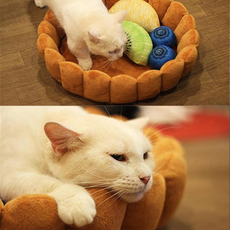 CUTE FRUIT TART CAT BED