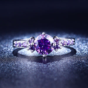 Dream Purple Amethyst Titanium Ring