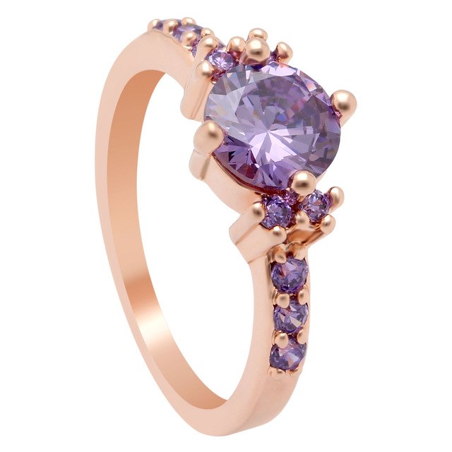 Dream Purple Amethyst Titanium Ring