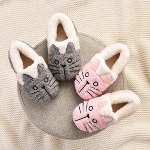 CUTE FLUFFY CAT PLUSH SLIPPERS FOR KIDS AND ADULTS