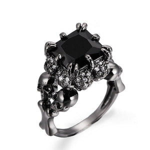 Vintage Black Skull Ring