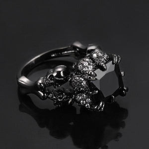 Vintage Black Skull Ring