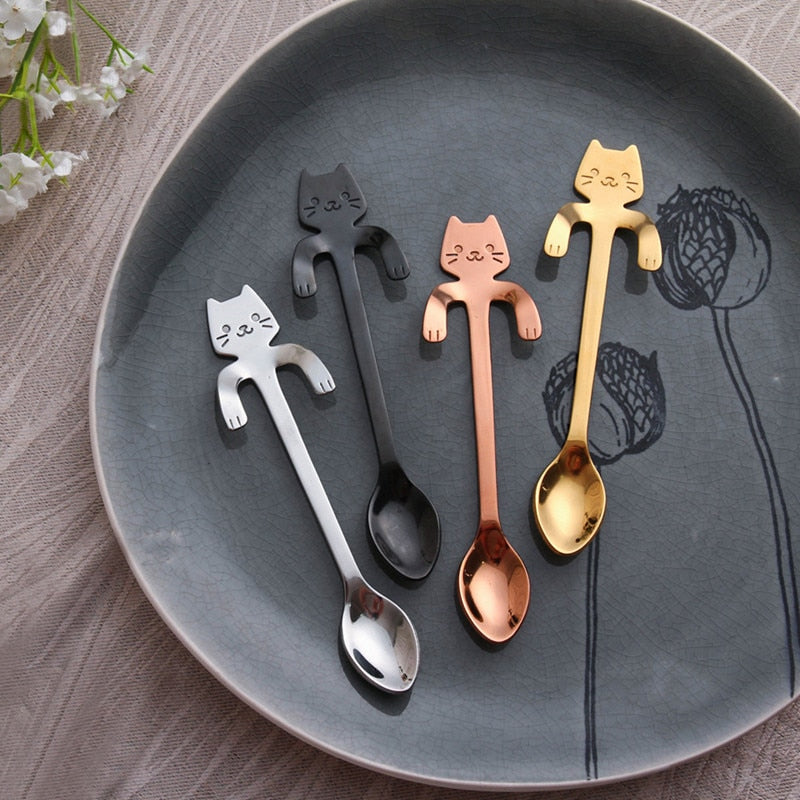 STAINLESS STEEL CAT TEASPOONS