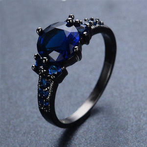 Titanium Blue Sapphire Ring