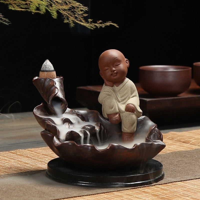 RELAXING MONK BACKFLOW INCENSE BURNER