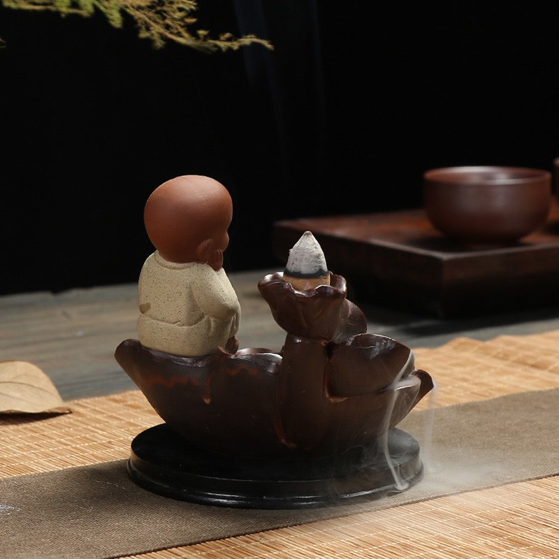 RELAXING MONK BACKFLOW INCENSE BURNER