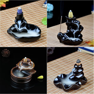 COARSE POTTERY BACKFLOW INCENSE BURNER