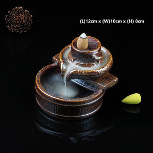 COARSE POTTERY BACKFLOW INCENSE BURNER